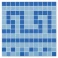 Dekor Mosaik Klinker Aqua Blå Blank 33x33 cm Preview